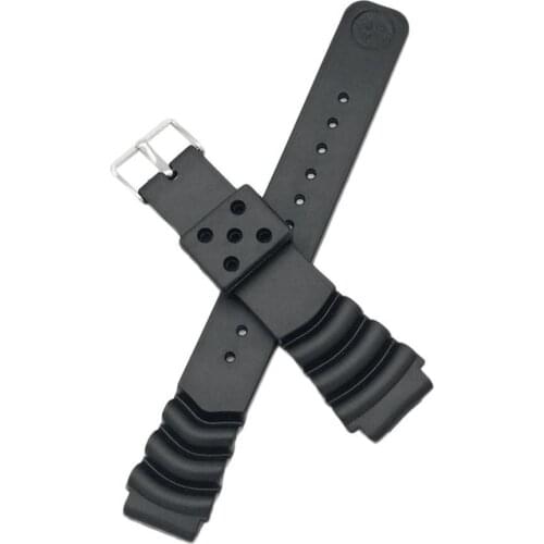 20/22mm Men Black Silicone Rubber Waterproof Sport Bracelet Watchbands Watch Watch Quality High Strap Accessories Band Wris T5E5