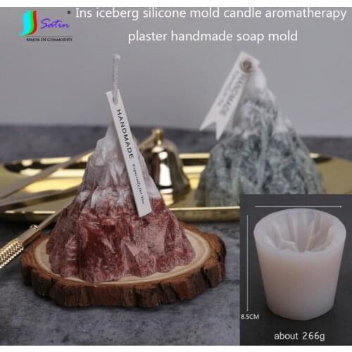 DIY Candles Mould Ins Iceberg Shape 3D Silicone Mold Candle Aromatherapy Plaster Hand-made Soy Aroma Wax Soap Molds S0025F