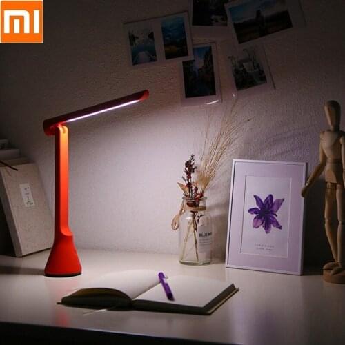 New mijia Yeelight Folding USB Rechargeable LED Table Desk Lamp Three Dimmer 200lm Desk Lights Eye Protection