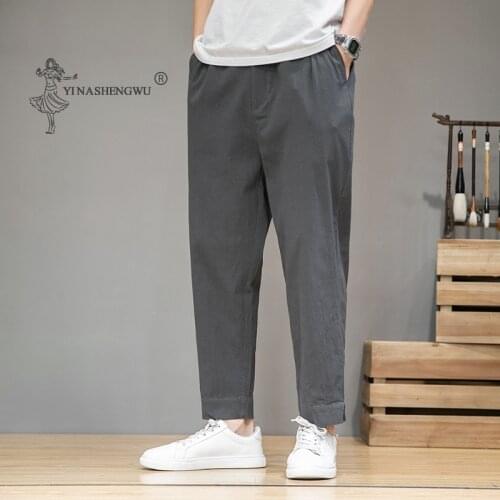 Japanese Trousers Kimono Men Pants Loose Harajuku Japan Traditional Asian Male Clothing Yukata Style Embroidered Harem Costumes