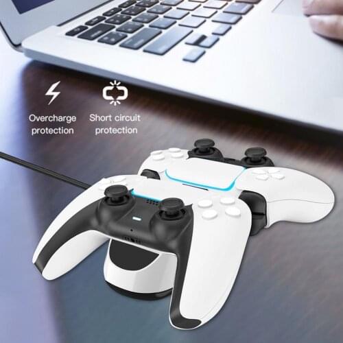 For PS5 Controller Charger Dual Charging Dock Station Stand With USB Type C Ouput Port For PlayStation 5 Dual Sense Accessories