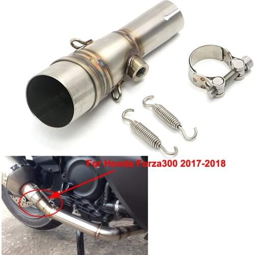 Motorcycle Exhaust Muffler Middle Pipe Mid Connecting Muffler Adapters For Honda Forza 300 Forza300 2017 2018