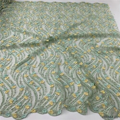 MIQIER 2020 High Quality African nigerian Lace Fabric French Mesh Lace Fabric Sew Sequins fabric for sewing tulle fabric Guipure