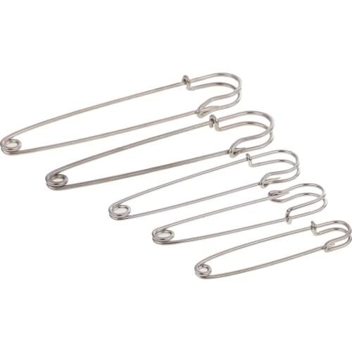 3 Pieces 5.5/6.5/7.5cm Heavy Duty Steel Safety Pins for DIY Kilt Blankets Skirt