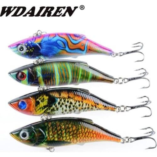 4pcs/lot Vib vibration Fishing Lures set 80mm 12g Winter Ice Hard Bait with Lead Inside Wobblers Pesca Sea Fly Fishing Lure kit