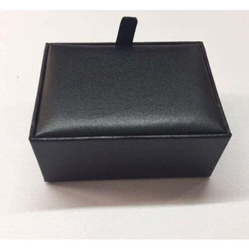 500pcs/lot Cufflinks Box 80x60x37mm Black Rectangle Cuff Links Storage Boxes Carrying Case Gift Box Jewelry box Wholesale