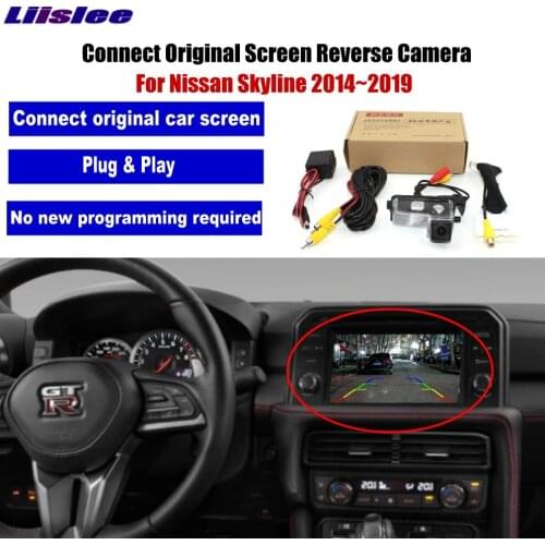 Car Rear View Reverse Camera For Nissan Skyline HV37 / HNV37 / YV37 / ZV3 2014~2019 Original Factory Monitor Compatible Parking