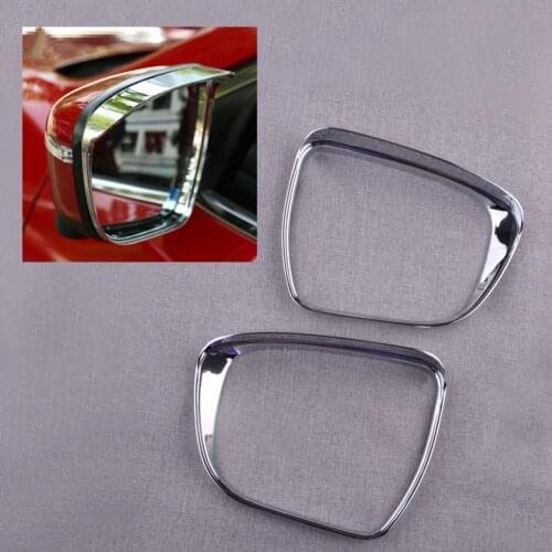 2Pcs Car ABS Rearview Mirror Rain Visor Eyebrow Cover Trim Fit For Nissan Murano Rogue X-Trail Sport Qashqai Pathfinder
