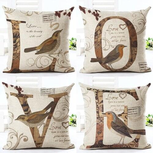 Valentine Day LOVE Printed Pillow case Bed Sofa Cushion Cover Home Decorative Throw Pillow Cover Fundas Para Almofadas Cojines