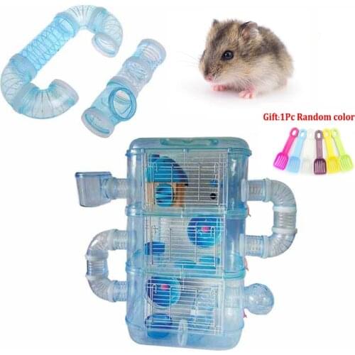 DIY U-type Plastic Pipe Line Tube Hamster Toy For Small Animal Cages Training Connected External Tunnels Toys Pet Products