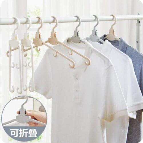 Travel Collapsible Hangers Organizer Portable Clothes Drying Racks With Hooks 2 PCS/Lot Windproof Coat Hanger