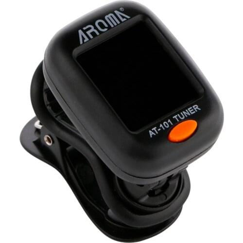 E56D AT101 Tuner Clip-On Digital For Acoustic Electric Guitar Bass Violin Fancy Black