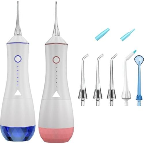 Oral Irrigator USB Rechargeable Water Flosser 6 Modes Portable Dental Water Jet 320ML Water Tank IPX7 Waterproof Teeth Cleaner