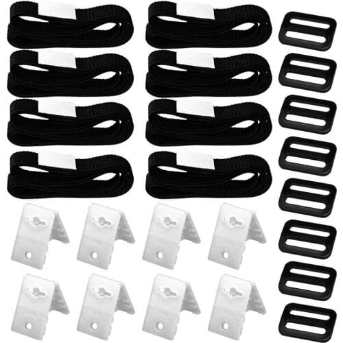 24pcs/set Pool Reel Straps Solar Cover Strapping Kit Universal Swimming Pool Reel Attachment Tools with Cord Plate