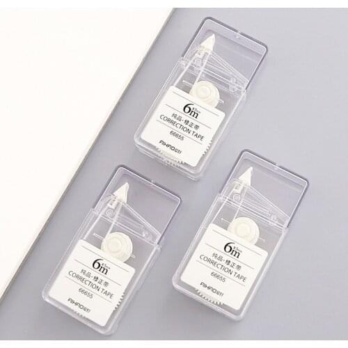 1pcs 2441 Stationery fresh and simple transparent correction tape portable tape 6m office supplies 66655