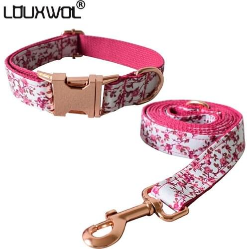 LOUXWOL Dog Collar Bow tie Collar & Leash Set Adjustable Collar for Dogs and Cat Small Medium Large Pet Supplies Dog Accessories