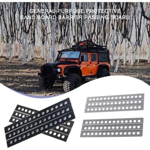 2pcs Metal Sand Ladder Recovery Board For 1:10 Rc Crawler Traxxas Trx-4 Axial Scx10 Cc01 Barrier Pass Board