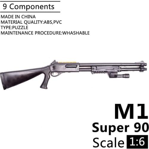 1:6 Benelli M1 SUPER 90 Shotgun 1/6 Soldier Weapon Assembling Gun Model For 12" Action Figure Soldier Parts Toy