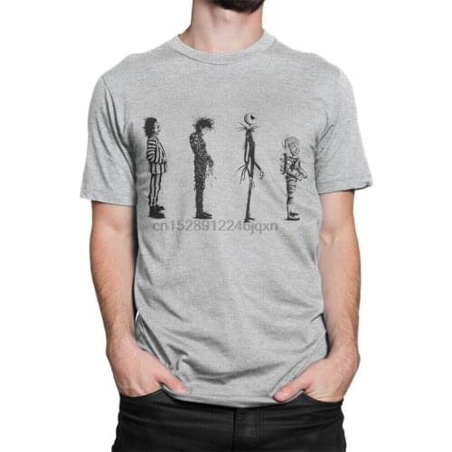 Tim Burton Movies Art T-Shirt Premium Cotton Tee Mens All Sizes Free Shipping Funny Tops