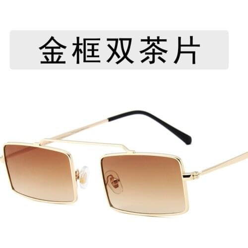 New Luxury Mirror Popular Ladies Big Square Sunglasses Men Women Retro Female Eye Yellow Red Vintage Tiny Female Sun Glasses