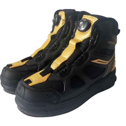 Fly Fishing Shoes Felt Sole With Nails Professional Self Locking Waders Upstream Boots Climbing Hiking Skid-proof Reef-climbing