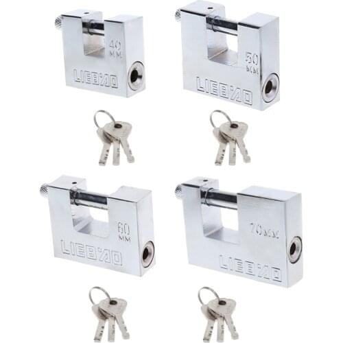 Stainless Steel Burglar Padlock Security Safety Lock Antique Horizontal Opening