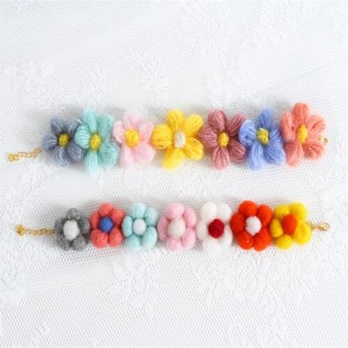 Hand-Made Sun Flower Pattern Adjustable Cat Collar, Cat Puppy Collar, Cat And Kitten Collar, Pet Lead Leash, Pet Accessories