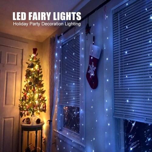 3M LED Christmas Fairy String Lights Remote Control USB New Year Garland Curtain Lamp Holiday Decoration For Home Bedroom Window