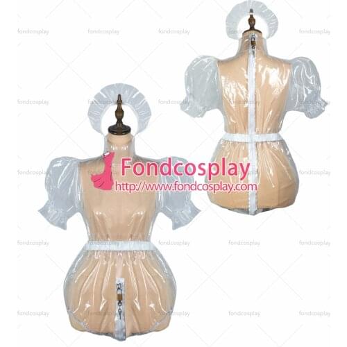 Sissy maid clear pvc dress lockable Uniform cosplay costume Tailor-made[G2426]