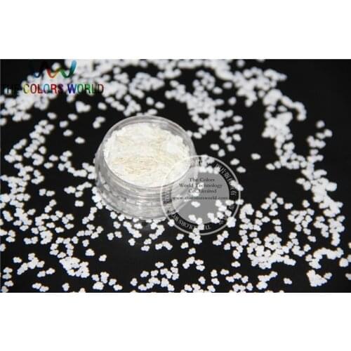 Solvent resistant Sparkles- Solid White Color Cloud-shaped Glitter Confetti for Nail Polish and DIY decoration 1Pack =50g