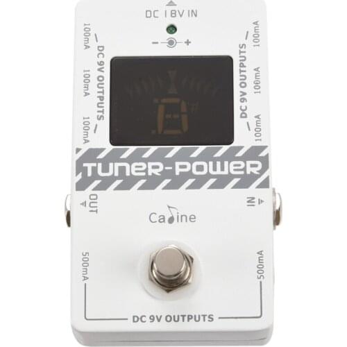 Caline Cp-09 2-In-1 Tuner and Power Supply True Bypass for Dc 9V Electric Guitar Effect Pedal Eight Isolated Outputs Multifuncti