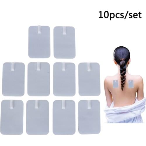 10Pcs 6*9cm Electrode Pads Nerve Muscle Stimulator Massager Patch Reusable Square Tens Acupuncture Physiotherapy Machine