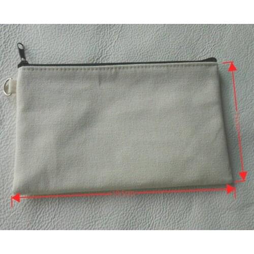 100pcs/lot Pure cotton blank canvas zipper Pencil cases pen pouchescos Bags makeup bags Mobile phone clutch bag