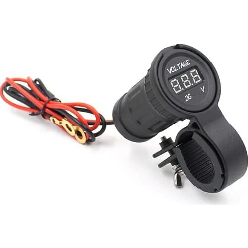 12V24V Knight Motorcycle Faucet Handle Waterproof Voltmeter Power Supply Voltage Display LED Digital Display