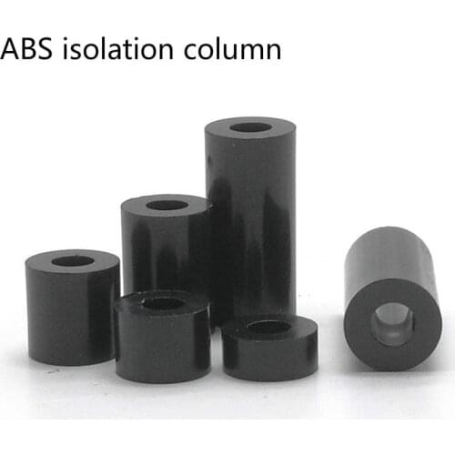 25pcs M3 M4 black ABS Rround spacer standoff Nylon Non-Threaded Spacer Round Hollow Standoff Washer
