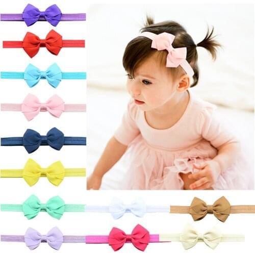 DHL Free shipping, 300 pcs/lot , 2.95" inch Ribbon Bow Headband, Classic headbands, You Pick Color