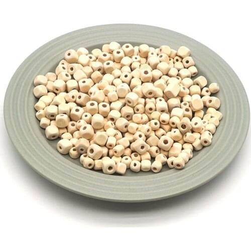 100pcs/lot 8x8 10mm Natural Color Lead-Free Unfinished Square Cube Wooden Beads for DIY Wood Bracelet Jewelry Making Components