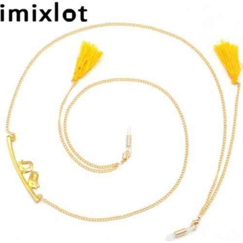 Imixlot Cute Creative Gold Color Bird Glasses Chain Tassel Pendant Eyeglasses Reading Glasses Lanyard Cord Rope Eyewear Retainer