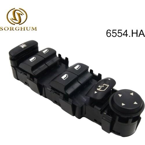 Front Left Side 6554.HA Electric Power Window Console Switch For Citroen C4 2004-2015 9651464577