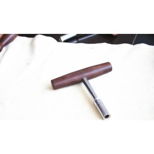 Piano Tuning Tools, piano accessories, T wrench, mahogany handle