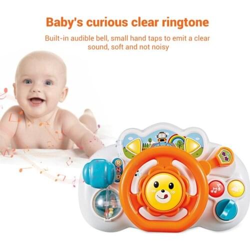 Simulated Driving Steering Wheel Toy kids Educational Sounding Toy Pretend Play Toy Steering Wheel with Music for Kids Gift