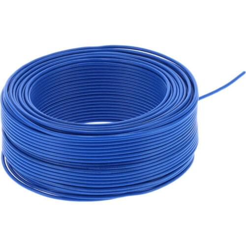 Insulated Cable BVR‑1x2.5 19 Core Insulated Wire Red Copper Electrical Flexible Wire Cable AC450V 100m / 328.1ft Blue