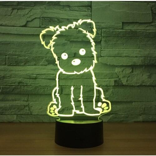 Puppy creative eye lamp led reading lamp night light USB personalized gift table lamp colorful touch childrens gifts lights