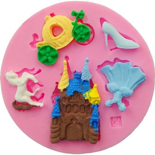 Free Shipping Cinderella Dress Cooking Tools Fondant Diy Cake Silicone Moulds Chocolate Baking Decoration Candy Resin Craft