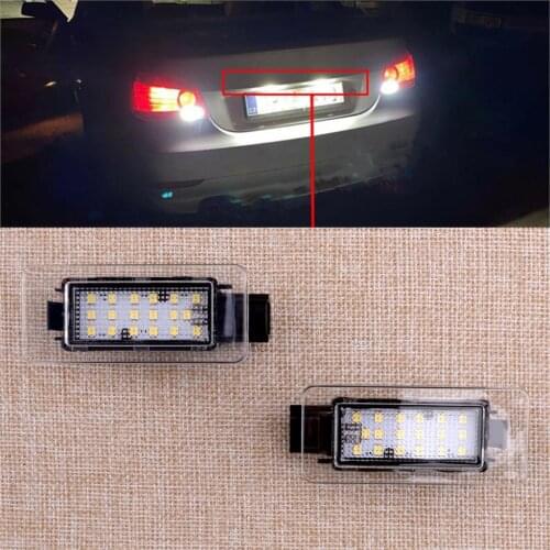 2Pcs/Set Car White LED License Number Plate Light Lamp 265108990E Fit For Nissan Serena C27 Altima