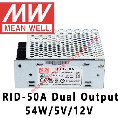 Mean Well RID-50A 54W 5V/12 Dual Output Switching Power Supply meanwell online store