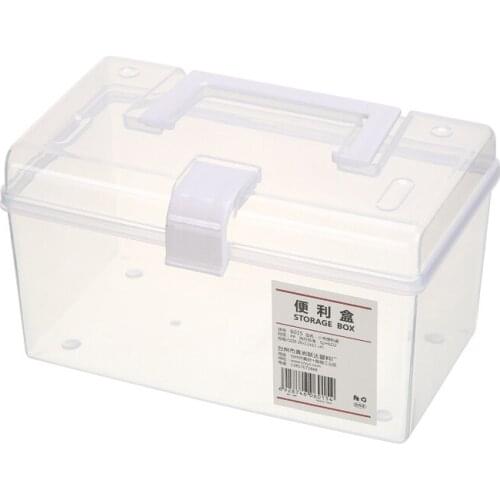 Multipurpose Plastic Clear First Aid Box Portable Medical Kit Medicine Case Household HY99