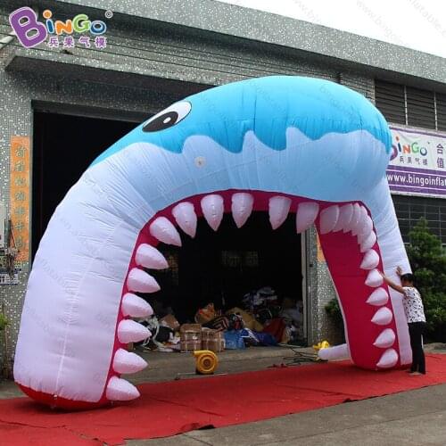 Custom made inflatable shark head arch for decoration / inflatable shark entrance / giant shark archway for stage - toys