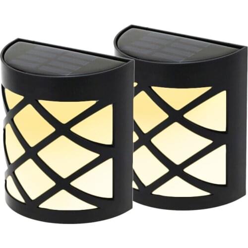 2PCS Solar Light 6LEDs Solar Wall lamp waterproof for outdoor garden Pathway Light