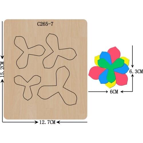 New Flowers, Bow Wooden die Scrapbooking C-265-7 Cutting Dies